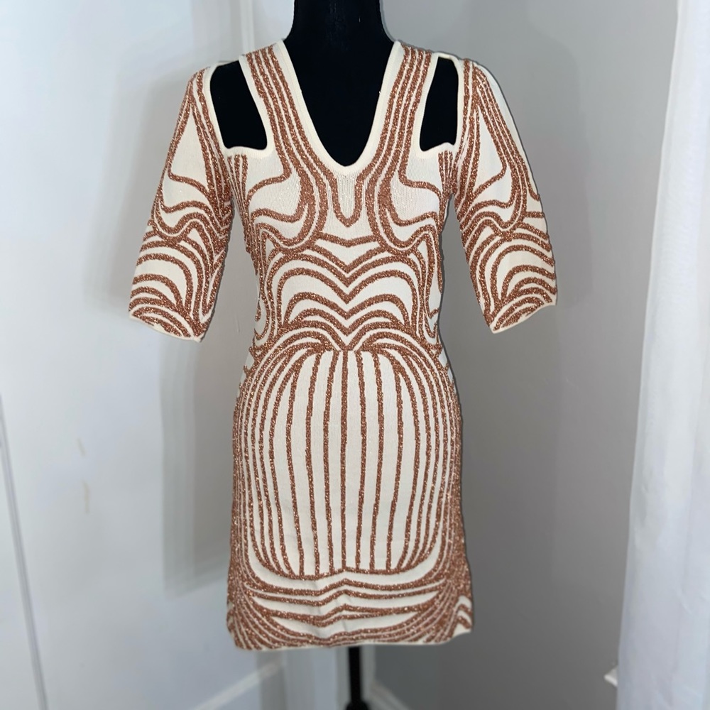 Alice McCall Rose Gold Embellished Dress